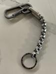 EDC Titanium Ti Carabiner Keychain w/Heavy D Link Chain, 8.5”/215.9mm