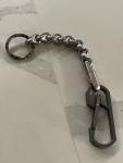 EDC Titanium Ti Carabiner Keychain w/Heavy D Link Chain, 8.5”/215.9mm