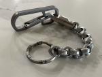 EDC Titanium Ti Carabiner Keychain w/Heavy D Link Chain, 8.5”/215.9mm