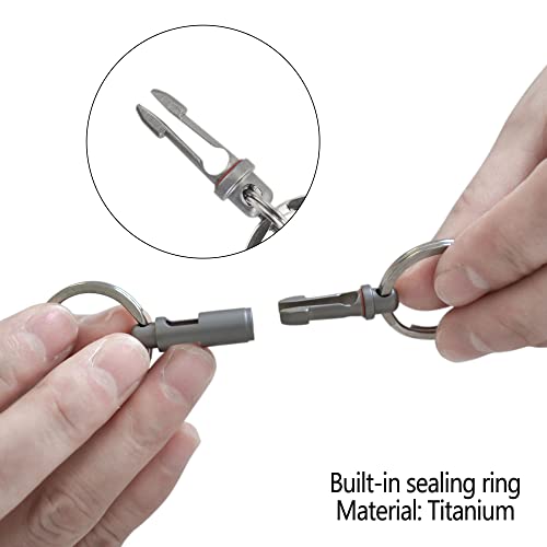WANERSEN Titanium Quick Release Keychain with Split Rings