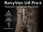 RovyVon E80 Titanium Carabiner EDC Flat Flashlight
