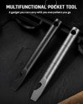 TISUR Titanium Keychain Pry Bar Multitool with Opener