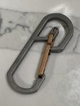 Titanium Keychain Carabiner Clip with Copper Hues