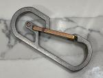 Titanium Keychain Carabiner Clip with Copper Hues