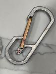 Titanium Keychain Carabiner Clip with Copper Hues