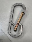 Titanium Keychain Carabiner Clip with Copper Hues