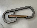 Titanium Keychain Carabiner Clip with Copper Hues
