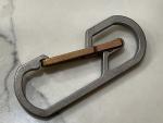 Titanium Keychain Carabiner Clip with Copper Hues