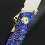 TITANER Raven Titanium EDC Folding Pocket Knife - Blue