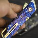 TITANER Raven Titanium EDC Folding Pocket Knife - Blue