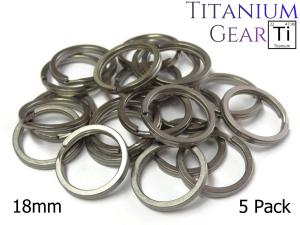 Matte Titanium Key Ring 5-Pack, 18mm