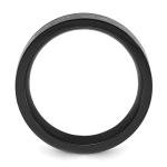 Titanium Black IP-Plated Band with Silver Inlay