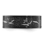 Titanium Black IP-Plated Band with Silver Inlay