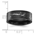 Titanium Black IP-Plated Band with Silver Inlay