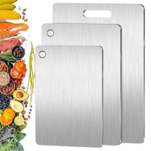 3PCS Double-Sided Food-Grade Titanium Cutting Boards