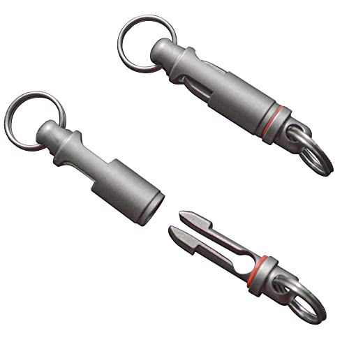 WANERSEN Titanium Quick Release Keychain with Split Rings