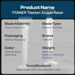 Titaner Titanium 3-Layer Razor Handle with Stand