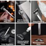 Titaner Titanium 3-Layer Razor Handle with Stand