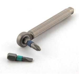 Titanium Alloy Pocket Ratchet Wheel Screwdriver Set