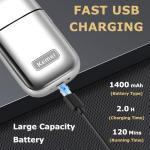 Kemei Cordless Titanium Electric Shaver for Men