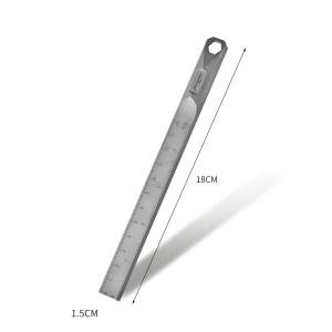 18cm Titanium Alloy Ruler with Wrench Function