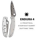 Spyderco Endura 4 Titanium Damascus Pocket Knife