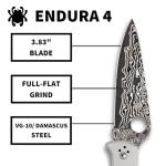 Spyderco Endura 4 Titanium Damascus Pocket Knife