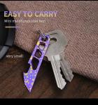 Anodized Titanium Pocket Keychain Multitool PryBar