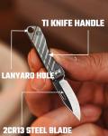 KeyUnity KK15 Titanium Mini Folding Pocket Knife