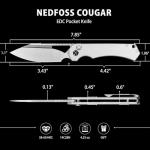 NedFoss COUGAR Folding Pocket Knife with Steel Handle