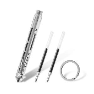 Compact Titanium Tactical Pen Keychain Survival Tool
