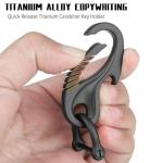 TISUR Heavy Duty Titanium Keychain Carabiner Clip