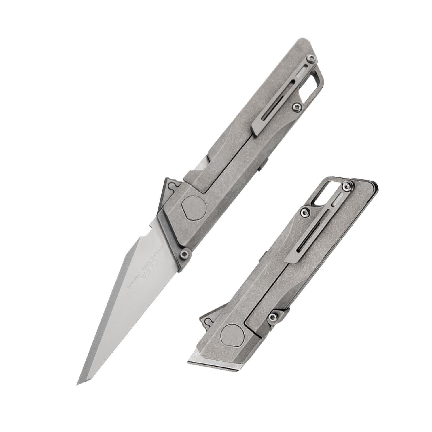 Raven Titanium EDC Folding Pocket Utility Knife