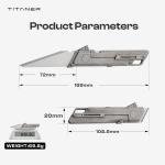 Raven Titanium EDC Folding Pocket Utility Knife