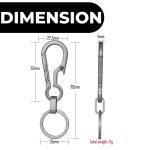 KeyUnity KM01 Titanium EDC Keychain Clip & Carabiner