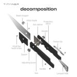 TITANER Raven Titanium Folding Pocket Utility Knife