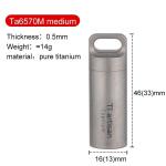Titanium Waterproof Pill Box Keychain Survival Tool