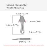 Titanium Mini Pry Bar Multitool Keychain Gadget