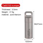 Titanium Waterproof Pill Box Keychain Tool