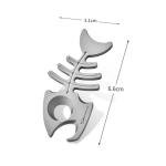 Titanium Fishbone Keychain Bottle Opener EDC Tool