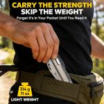 Titanium Multitool with Damascus Knife EDC