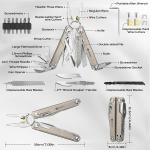 Titanium Multitool with Damascus Knife EDC