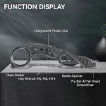 KANSEPT PryMate Blackwash Titanium Multitool with Accessories