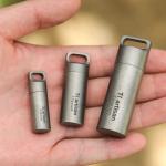 Titanium Waterproof Pill Box Keychain Tool
