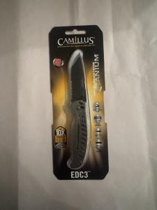 Camillus EDC3 Silver Titanium Folding Knife, 3" Blade
