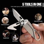 TACRAY Vinto Titanium Mini Pocket Knife Multitool