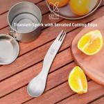 KEITH Titanium 3-in-1 Camping Spork and Spoon