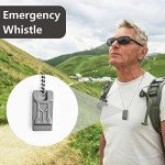 Titanium Survival Whistle Necklace - 120 Decibels
