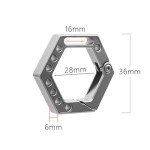 Titanium Hexagonal Keychain Pendant EDC Gadget