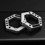 Titanium Hexagonal Keychain Pendant EDC Gadget